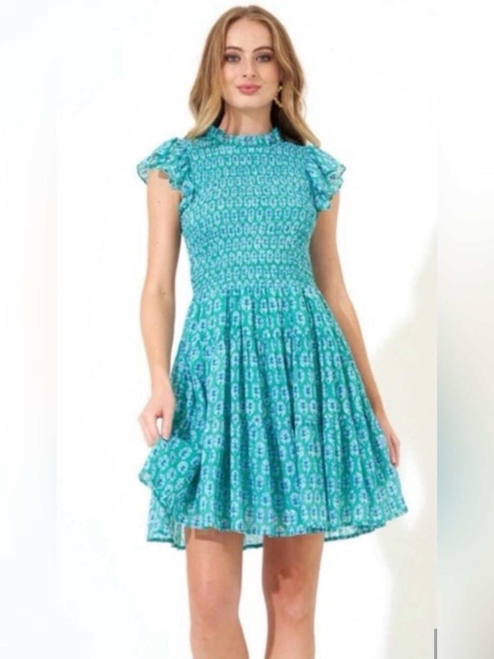 Oliphant Smocked Mini Dress